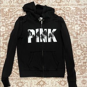 Victoria's Secret PINK Black Zip-Up Hoodie